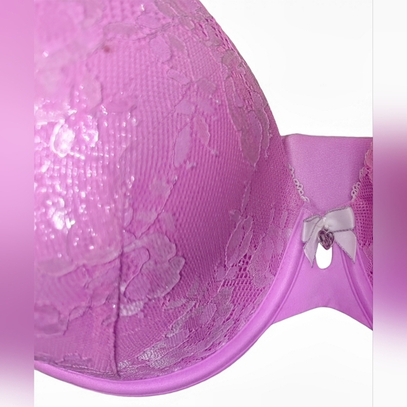 Victoria Secret Padded Bra 38DD Pink Lace - Picture 2 of 6
